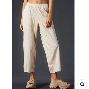 Anthropologie Daily Practice Cream Straight Leg Pants Size Large